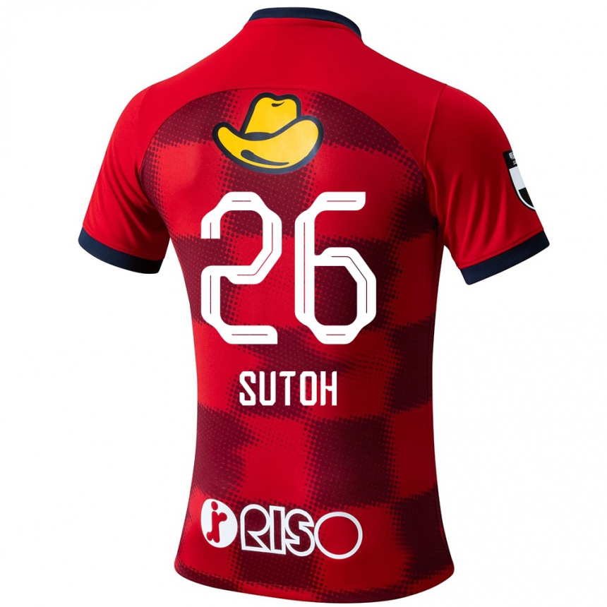 Niño Fútbol Camiseta Naoki Suto #26 Rojo Azul Blanco 1ª Equipación 2024/25 Perú