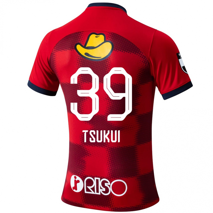 Niño Fútbol Camiseta Keisuke Tsukui #39 Rojo Azul Blanco 1ª Equipación 2024/25 Perú