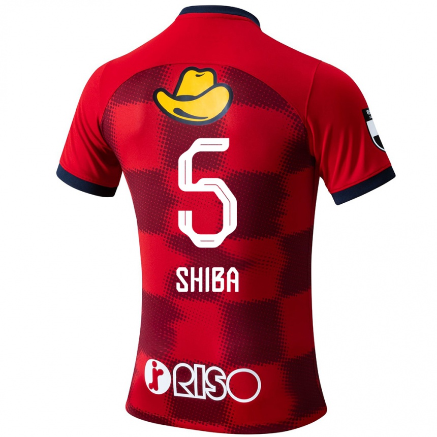 Niño Fútbol Camiseta Rikuto Shiba #5 Rojo Azul Blanco 1ª Equipación 2024/25 Perú