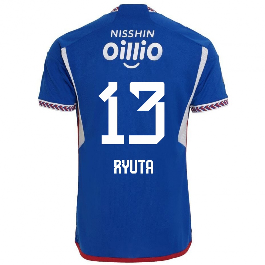 Niño Fútbol Camiseta Ryuta Koike #13 Azul Blanco Rojo 1ª Equipación 2024/25 Perú