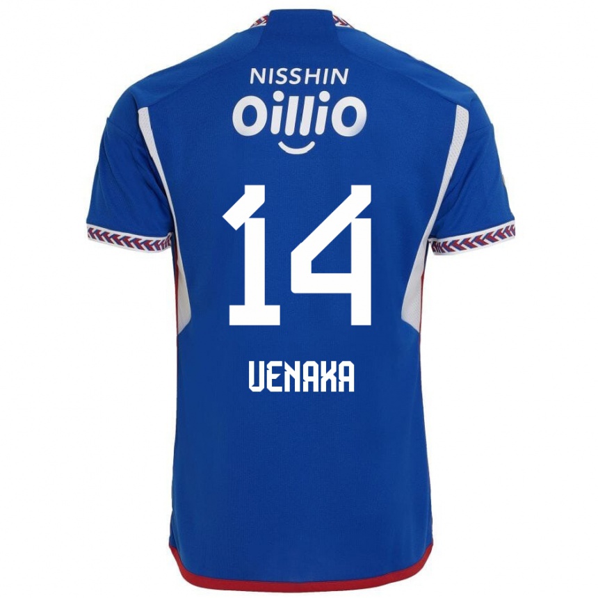 Niño Fútbol Camiseta Asahi Uenaka #14 Azul Blanco Rojo 1ª Equipación 2024/25 Perú