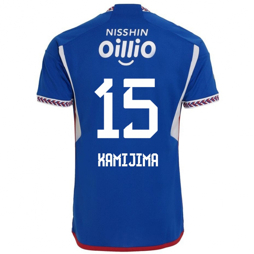 Niño Fútbol Camiseta Takumi Kamijima #15 Azul Blanco Rojo 1ª Equipación 2024/25 Perú