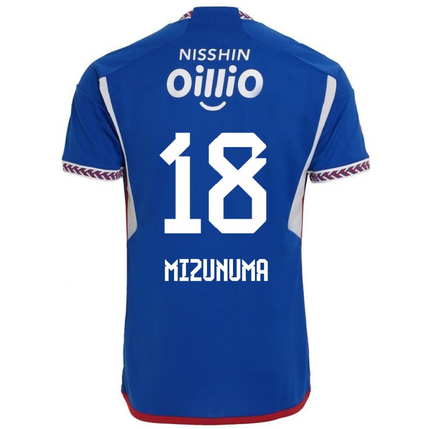 Niño Fútbol Camiseta Kota Mizunuma #18 Azul Blanco Rojo 1ª Equipación 2024/25 Perú