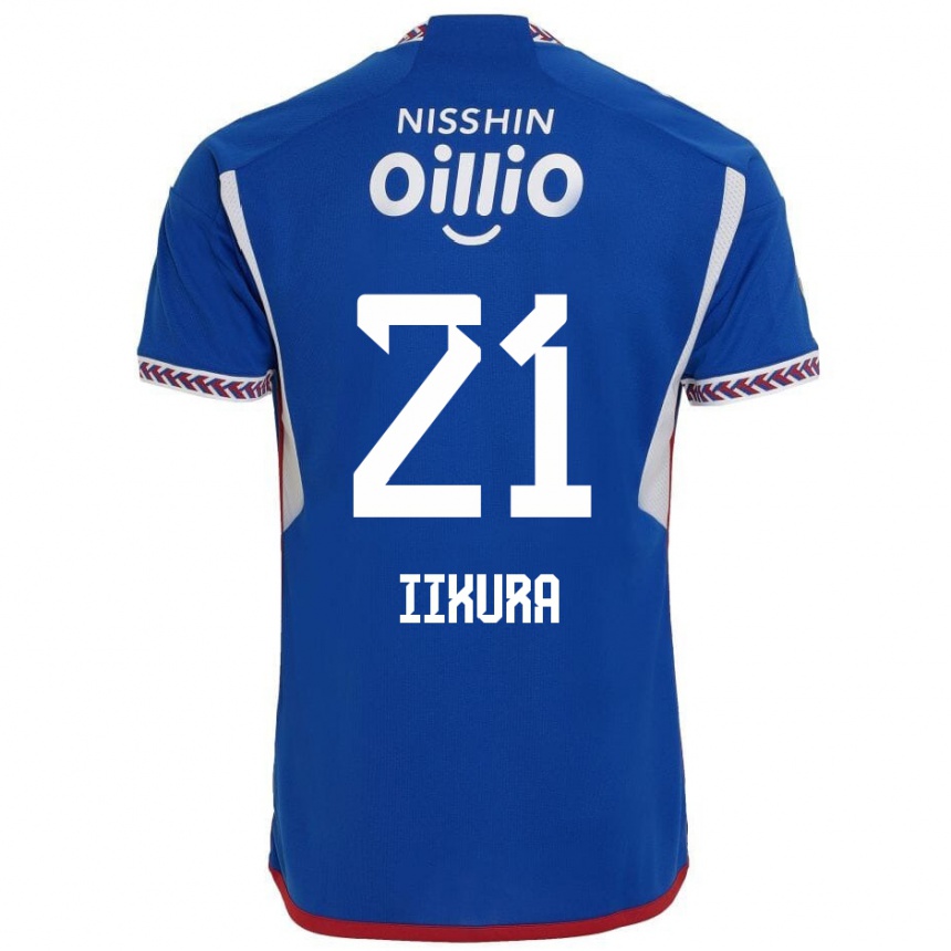 Niño Fútbol Camiseta Hiroki Iikura #21 Azul Blanco Rojo 1ª Equipación 2024/25 Perú