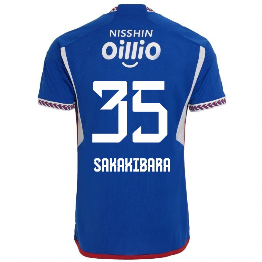 Niño Fútbol Camiseta Keigo Sakakibara #35 Azul Blanco Rojo 1ª Equipación 2024/25 Perú