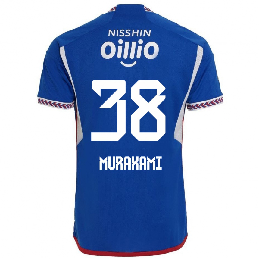 Niño Fútbol Camiseta Yuhi Murakami #38 Azul Blanco Rojo 1ª Equipación 2024/25 Perú