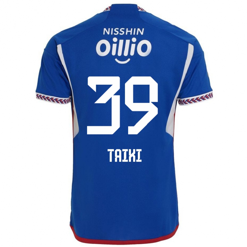 Niño Fútbol Camiseta Taiki Watanabe #39 Azul Blanco Rojo 1ª Equipación 2024/25 Perú