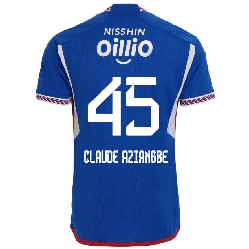 Niño Fútbol Camiseta Jean Claude Aziangbe #45 Azul Blanco Rojo 1ª Equipación 2024/25 Perú