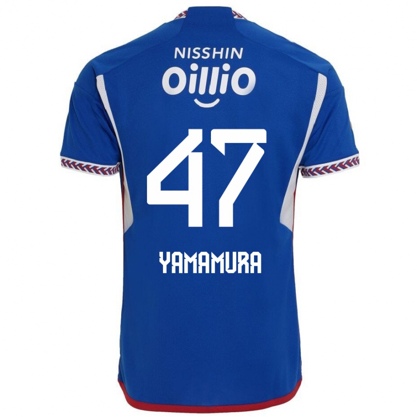 Niño Fútbol Camiseta Kazuya Yamamura #47 Azul Blanco Rojo 1ª Equipación 2024/25 Perú