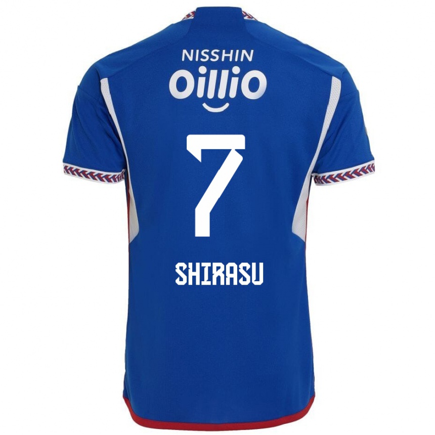 Niño Fútbol Camiseta Kento Shirasu #7 Azul Blanco Rojo 1ª Equipación 2024/25 Perú