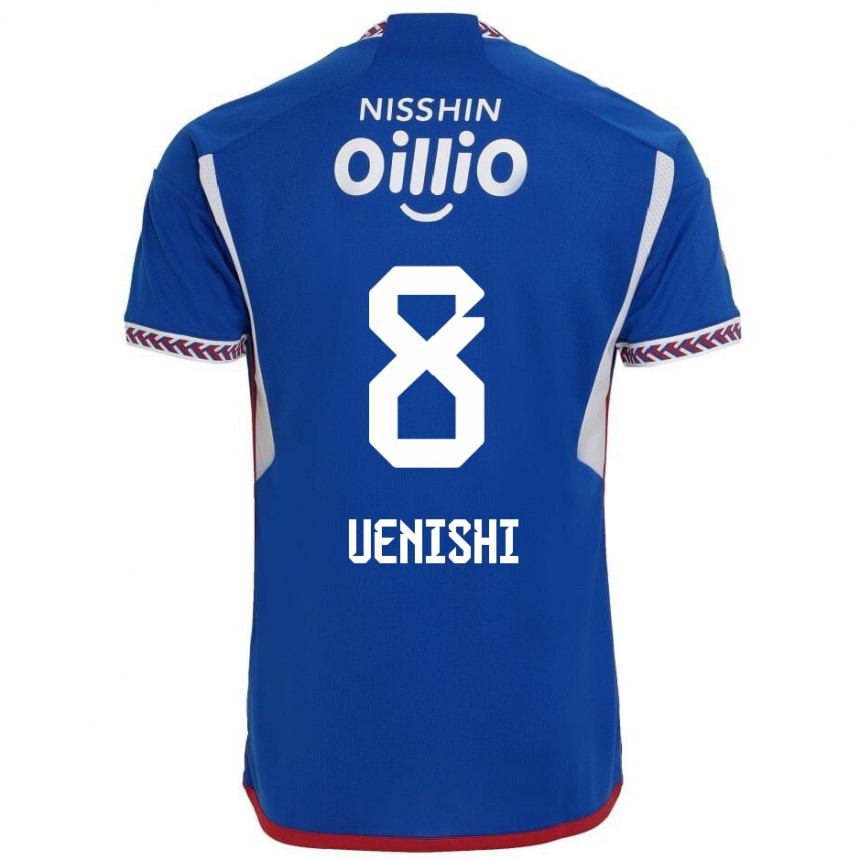 Niño Fútbol Camiseta Haruki Uenishi #8 Azul Blanco Rojo 1ª Equipación 2024/25 Perú