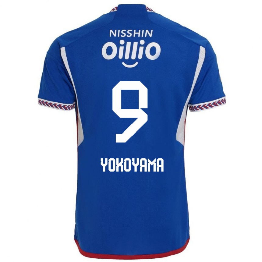 Niño Fútbol Camiseta Shunsuke Yokoyama #9 Azul Blanco Rojo 1ª Equipación 2024/25 Perú