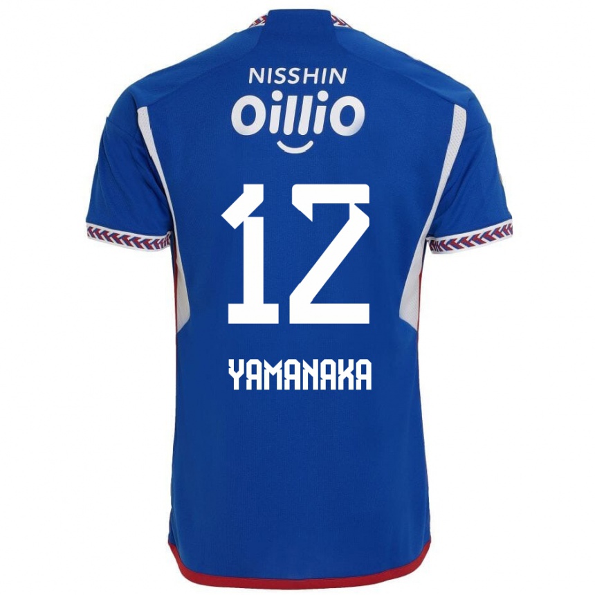 Niño Fútbol Camiseta Yuki Yamanaka #12 Azul Blanco Rojo 1ª Equipación 2024/25 Perú