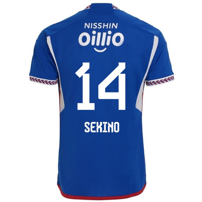 Niño Fútbol Camiseta Aiki Sekino #14 Azul Blanco Rojo 1ª Equipación 2024/25 Perú