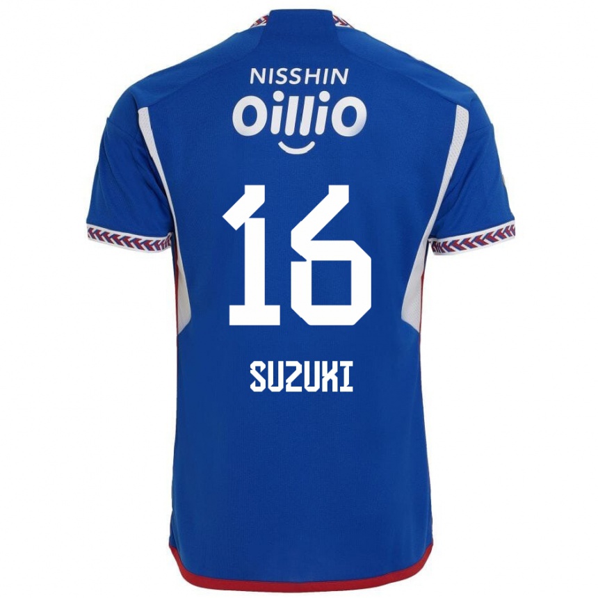 Niño Fútbol Camiseta Kai Suzuki #16 Azul Blanco Rojo 1ª Equipación 2024/25 Perú