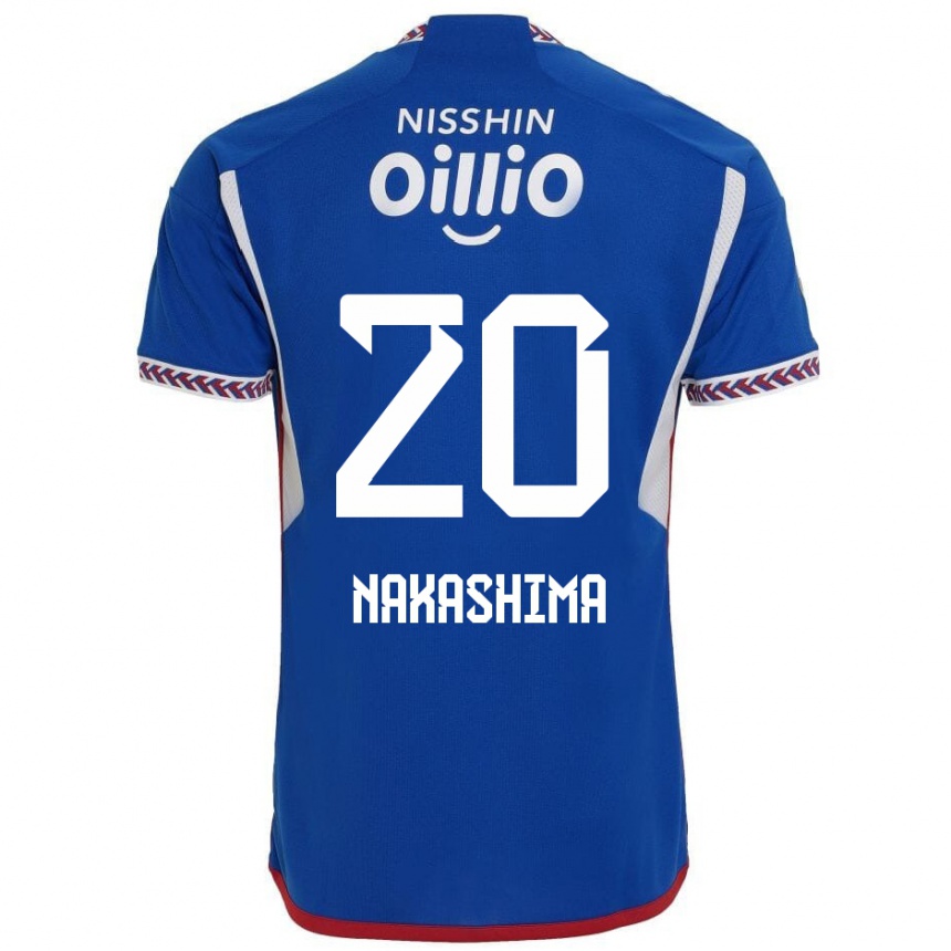 Niño Fútbol Camiseta Rikuto Nakashima #20 Azul Blanco Rojo 1ª Equipación 2024/25 Perú