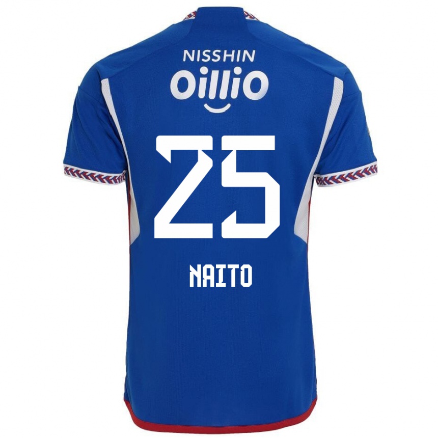 Niño Fútbol Camiseta Kiyomu Naito #25 Azul Blanco Rojo 1ª Equipación 2024/25 Perú