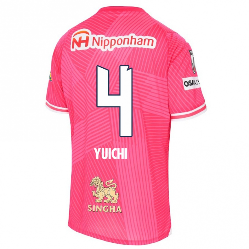 Niño Fútbol Camiseta Yuichi Hirano #4 Rosa Blanco 1ª Equipación 2024/25 Perú