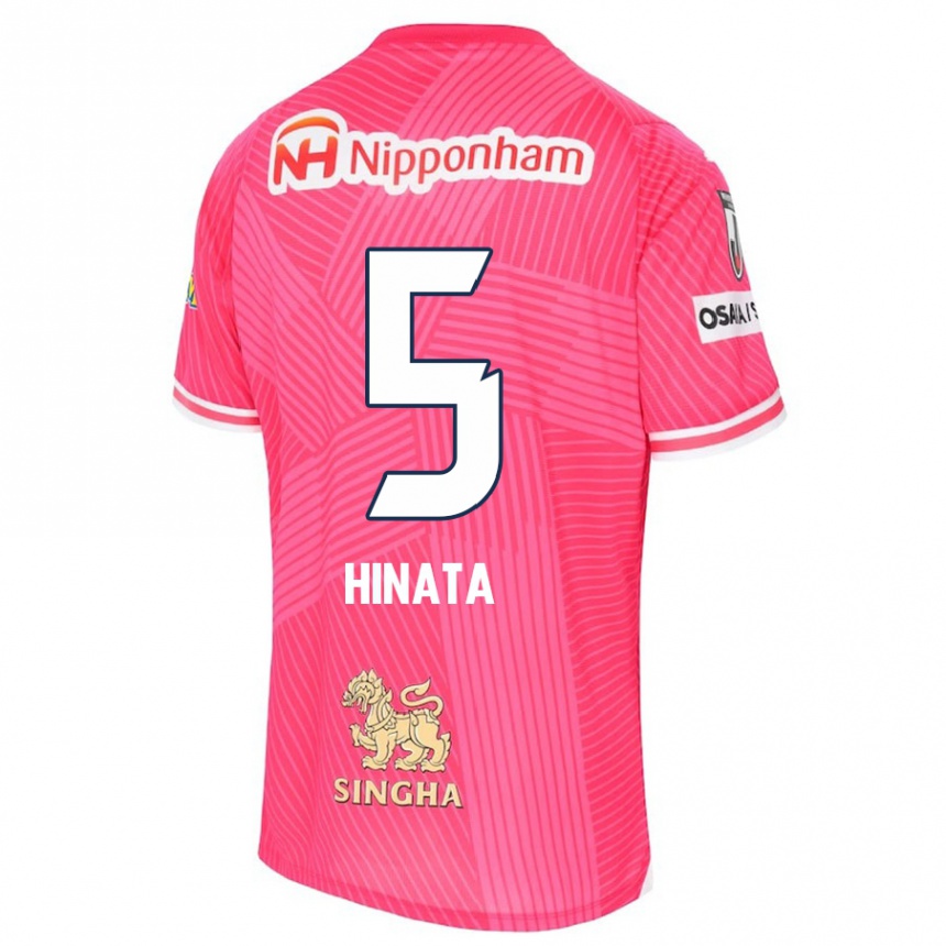 Niño Fútbol Camiseta Hinata Kida #5 Rosa Blanco 1ª Equipación 2024/25 Perú