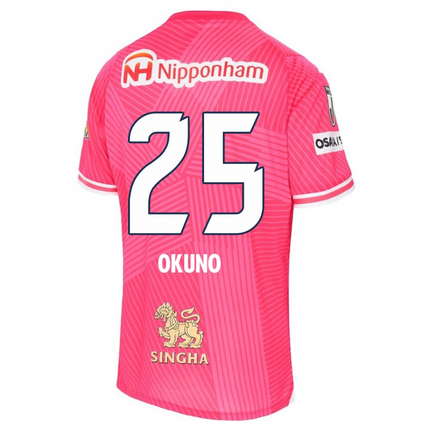 Niño Fútbol Camiseta Hiroaki Okuno #25 Rosa Blanco 1ª Equipación 2024/25 Perú