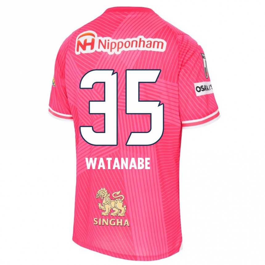 Niño Fútbol Camiseta Ryo Watanabe #35 Rosa Blanco 1ª Equipación 2024/25 Perú