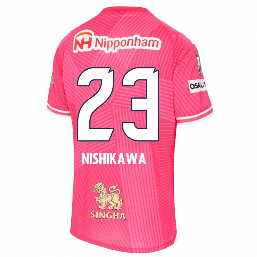 Niño Fútbol Camiseta Hiroki Nishikawa #23 Rosa Blanco 1ª Equipación 2024/25 Perú