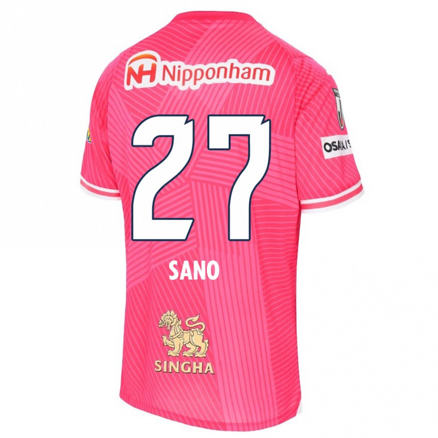 Niño Fútbol Camiseta Taiki Sano #27 Rosa Blanco 1ª Equipación 2024/25 Perú