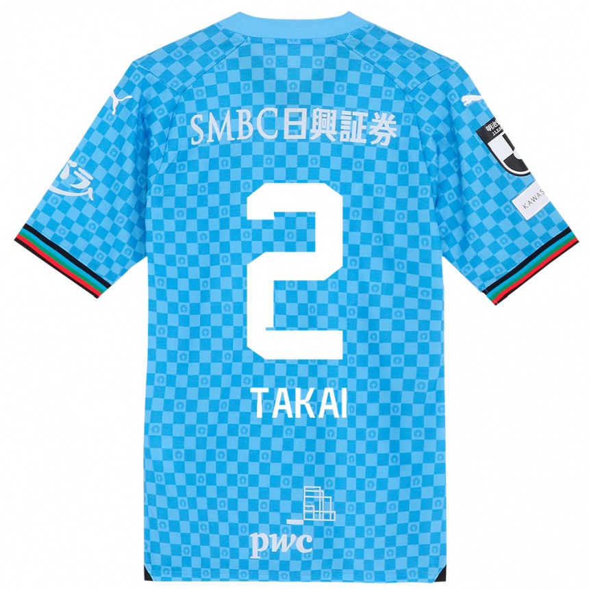 Niño Fútbol Camiseta Kota Takai #2 Azul Celeste 1ª Equipación 2024/25 Perú