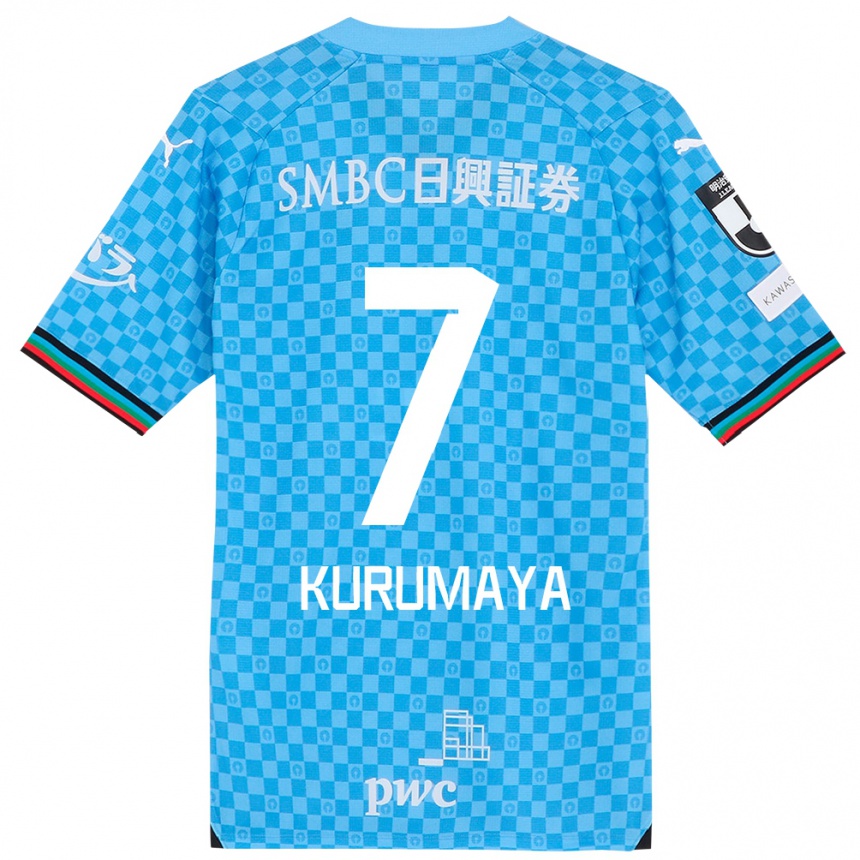 Niño Fútbol Camiseta Shintaro Kurumaya #7 Azul Celeste 1ª Equipación 2024/25 Perú