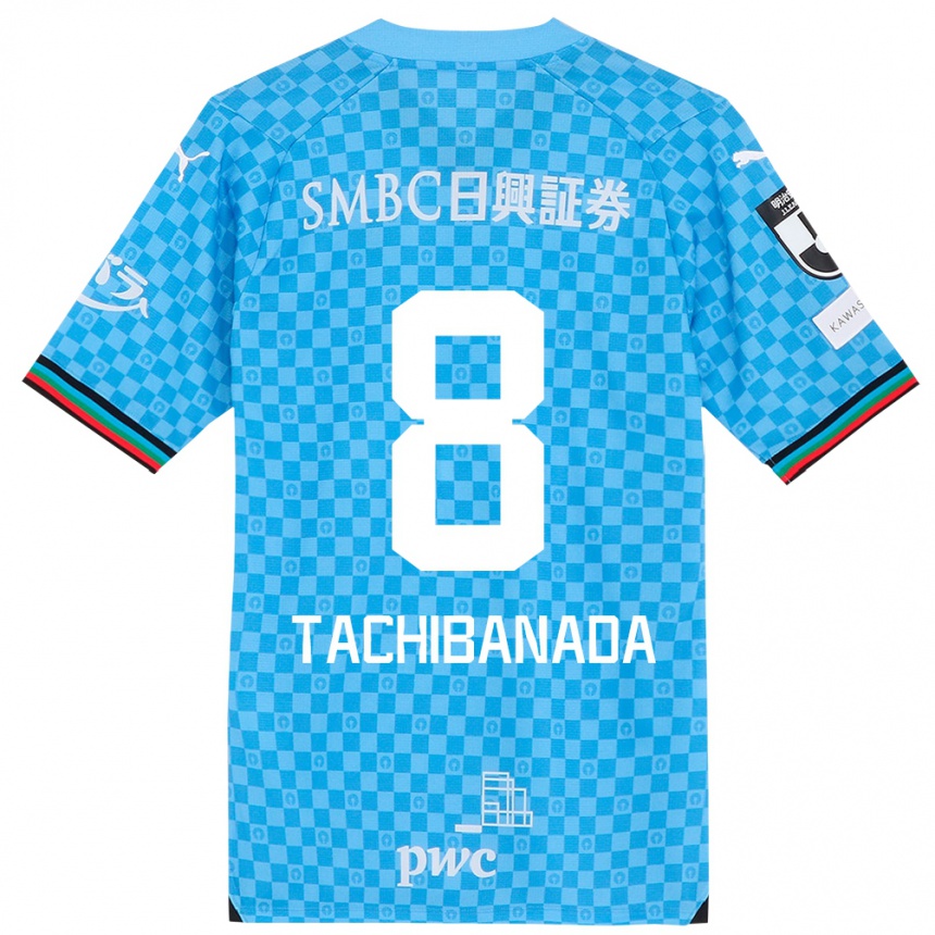 Niño Fútbol Camiseta Kento Tachibanada #8 Azul Celeste 1ª Equipación 2024/25 Perú