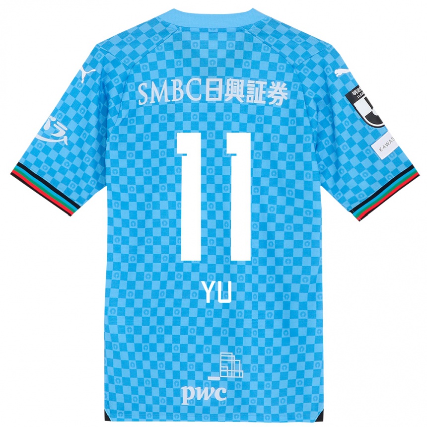 Niño Fútbol Camiseta Yu Kobayashi #11 Azul Celeste 1ª Equipación 2024/25 Perú