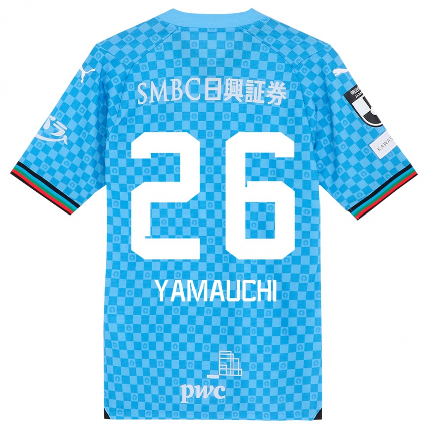 Niño Fútbol Camiseta Hinata Yamauchi #26 Azul Celeste 1ª Equipación 2024/25 Perú