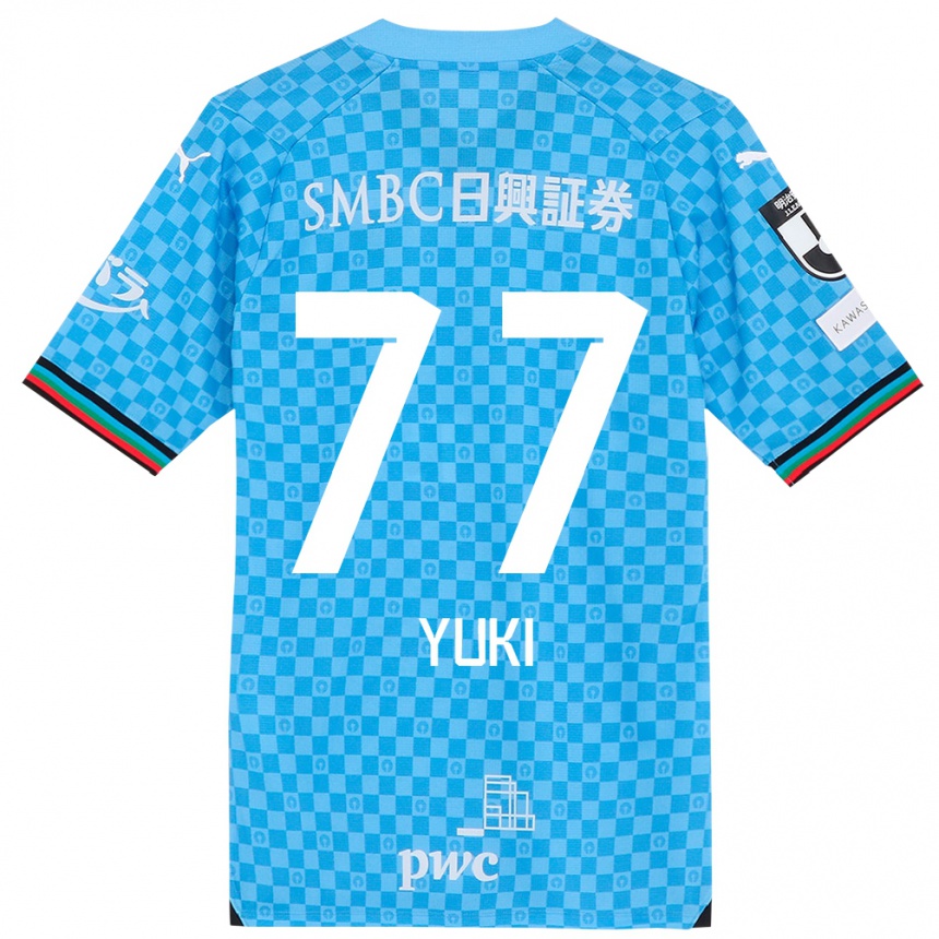 Niño Fútbol Camiseta Yuki Yamamoto #77 Azul Celeste 1ª Equipación 2024/25 Perú