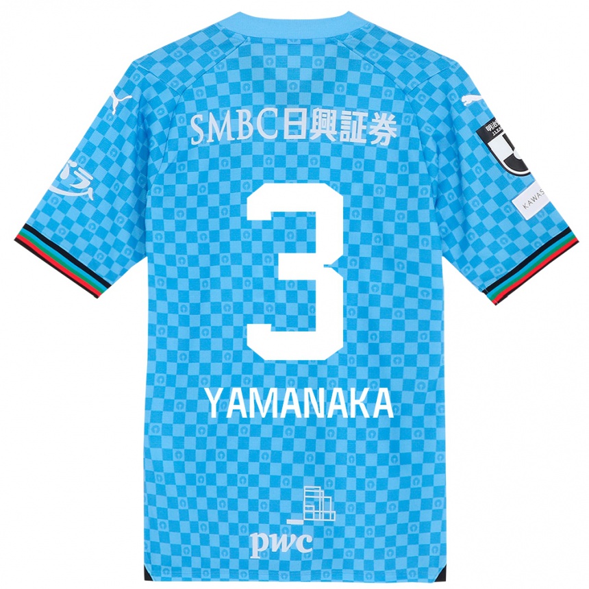 Niño Fútbol Camiseta Daiki Yamanaka #3 Azul Celeste 1ª Equipación 2024/25 Perú