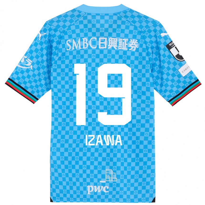 Niño Fútbol Camiseta Haruki Izawa #19 Azul Celeste 1ª Equipación 2024/25 Perú