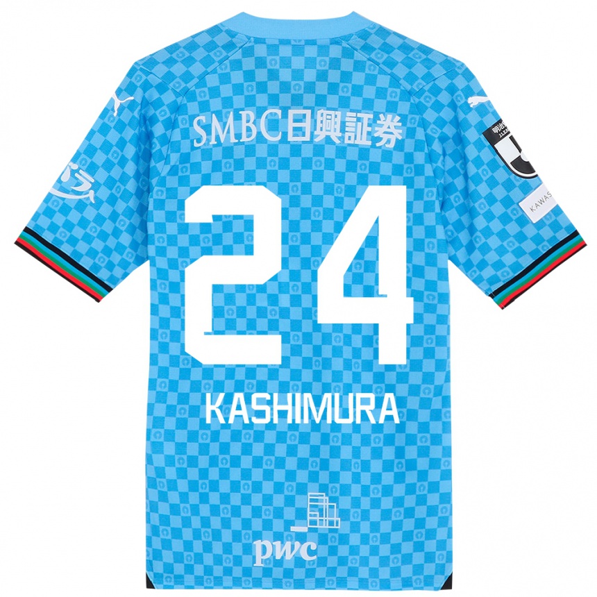 Niño Fútbol Camiseta Ryota Kashimura #24 Azul Celeste 1ª Equipación 2024/25 Perú