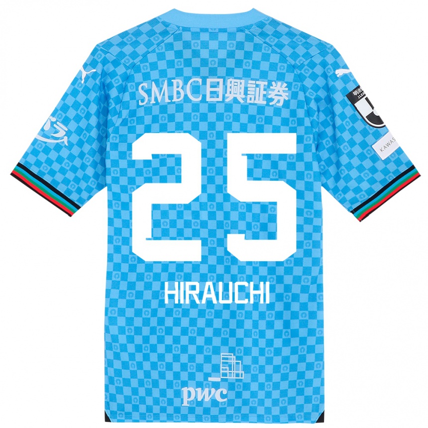 Niño Fútbol Camiseta Issei Hirauchi #25 Azul Celeste 1ª Equipación 2024/25 Perú