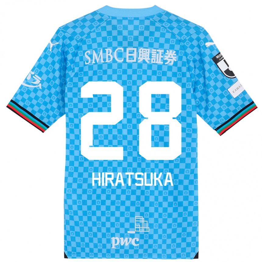 Niño Fútbol Camiseta Hayato Hiratsuka #28 Azul Celeste 1ª Equipación 2024/25 Perú