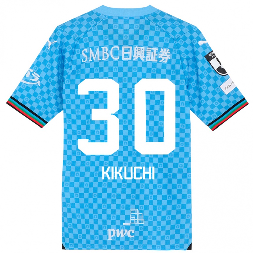 Niño Fútbol Camiseta Kyo Kikuchi #30 Azul Celeste 1ª Equipación 2024/25 Perú