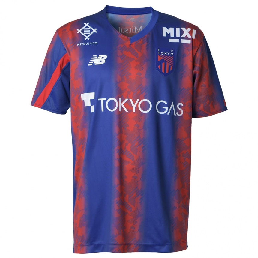 Niño Fútbol Camiseta Teruhito Nakagawa #39 Azul Rojo 1ª Equipación 2024/25 Perú