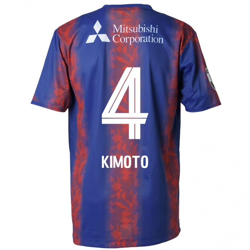 Niño Fútbol Camiseta Yasuki Kimoto #4 Azul Rojo 1ª Equipación 2024/25 Perú