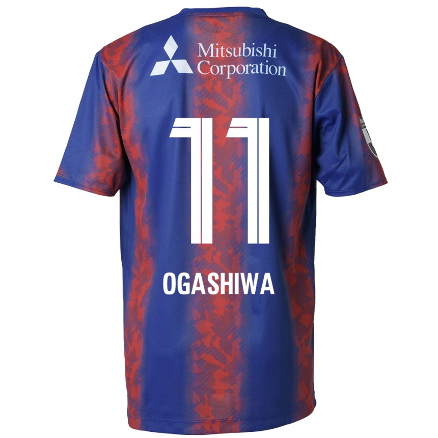 Niño Fútbol Camiseta Tsuyoshi Ogashiwa #11 Azul Rojo 1ª Equipación 2024/25 Perú