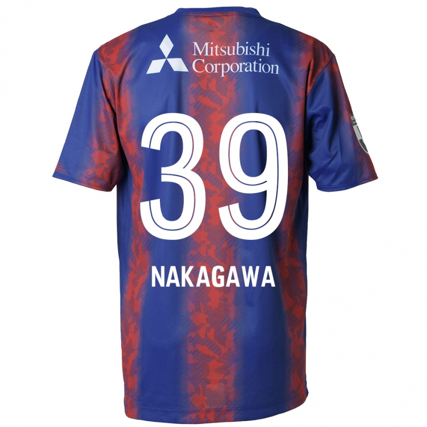 Niño Fútbol Camiseta Teruhito Nakagawa #39 Azul Rojo 1ª Equipación 2024/25 Perú