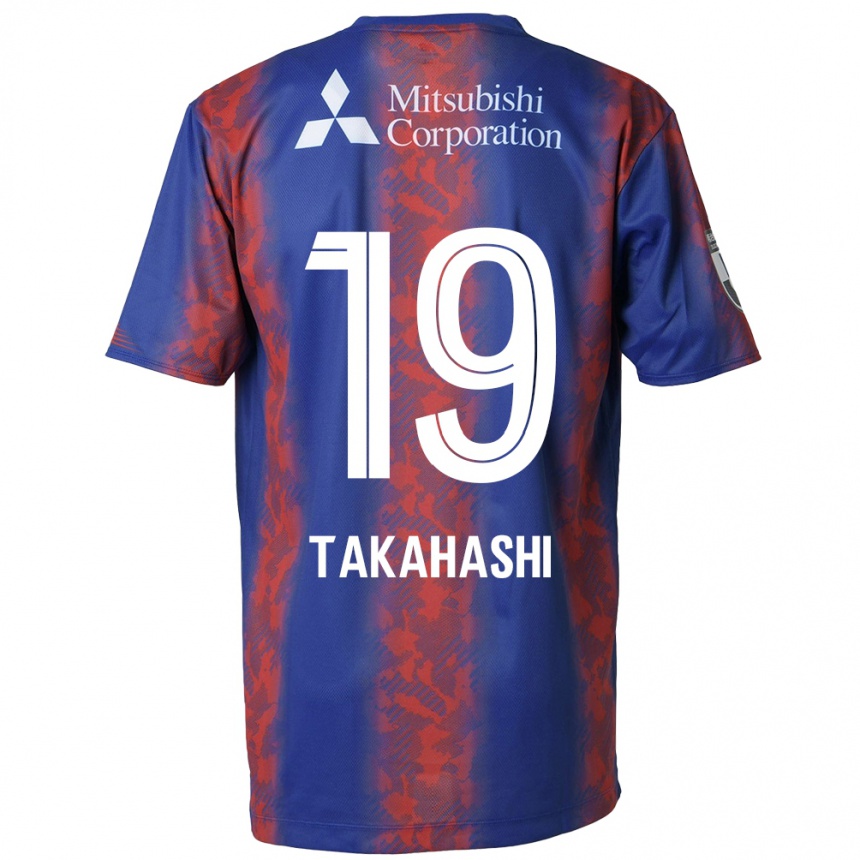 Niño Fútbol Camiseta Yuya Takahashi #19 Azul Rojo 1ª Equipación 2024/25 Perú