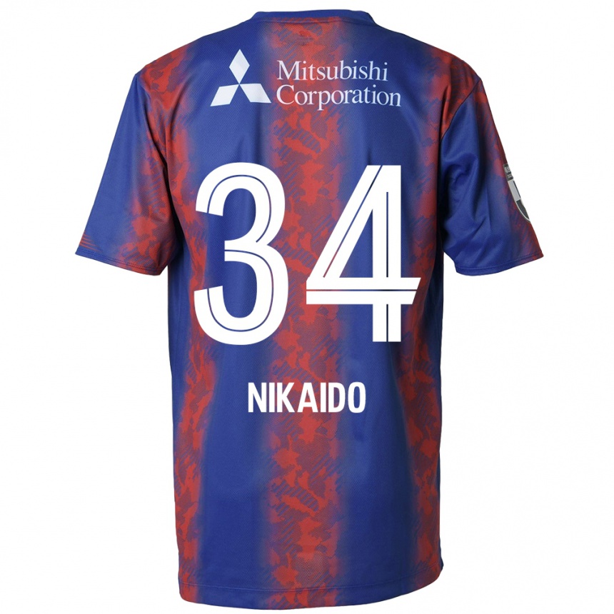 Niño Fútbol Camiseta Rintaro Nikaido #34 Azul Rojo 1ª Equipación 2024/25 Perú