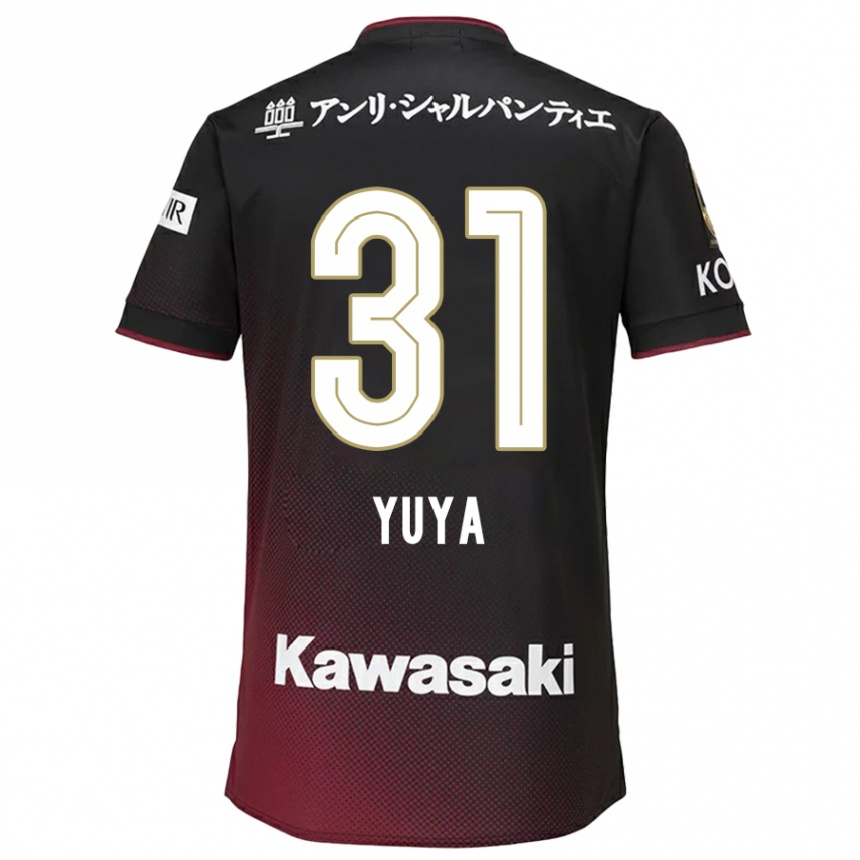 Niño Fútbol Camiseta Yuya Nakasaka #31 Negro Rojo 1ª Equipación 2024/25 Perú