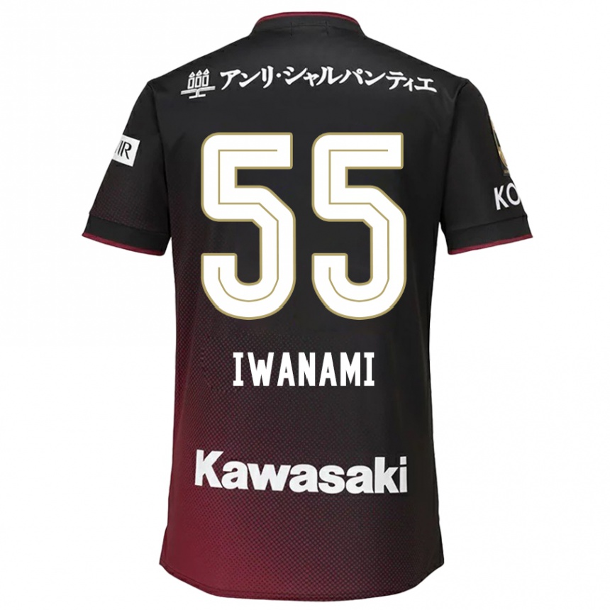 Niño Fútbol Camiseta Takuya Iwanami #55 Negro Rojo 1ª Equipación 2024/25 Perú