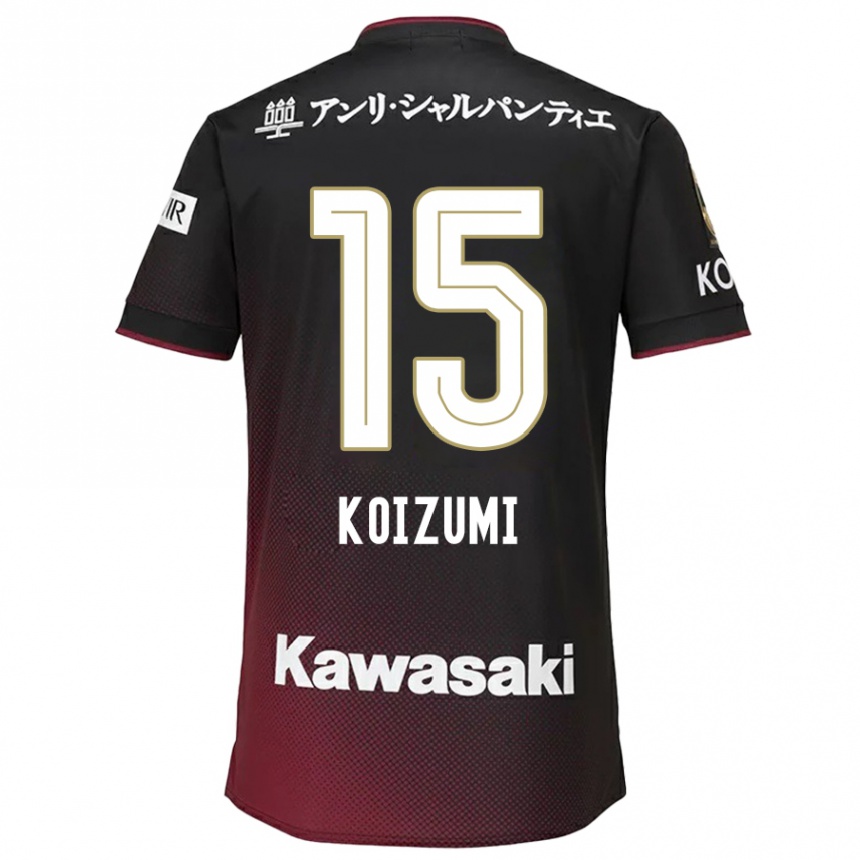 Niño Fútbol Camiseta Fuga Koizumi #15 Negro Rojo 1ª Equipación 2024/25 Perú