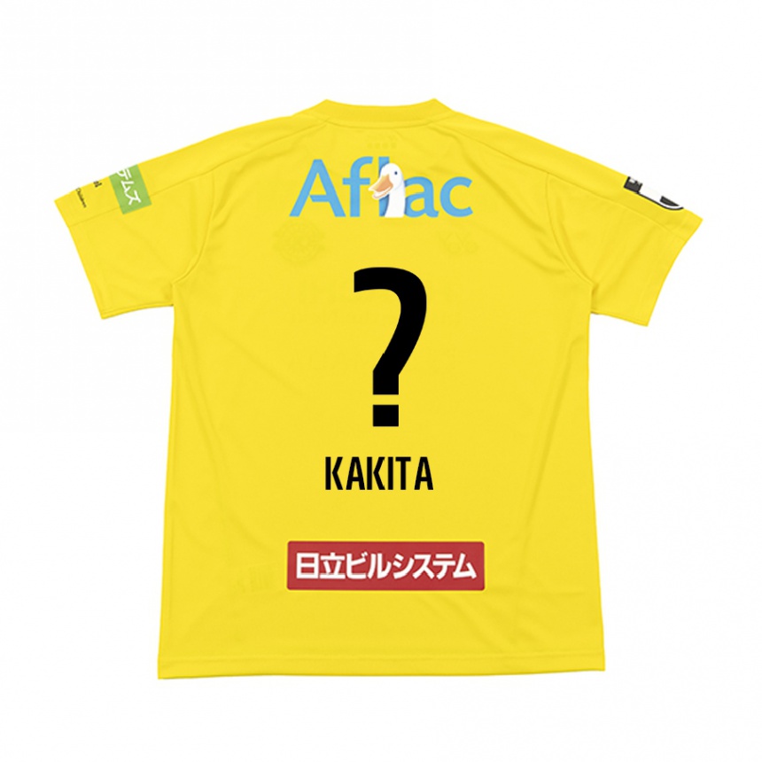 Niño Fútbol Camiseta Yuki Kakita #0 Amarillo Negro 1ª Equipación 2024/25 Perú