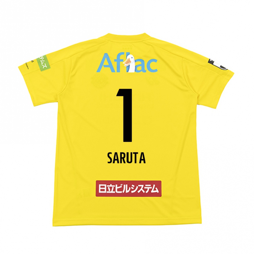 Niño Fútbol Camiseta Haruki Saruta #1 Amarillo Negro 1ª Equipación 2024/25 Perú